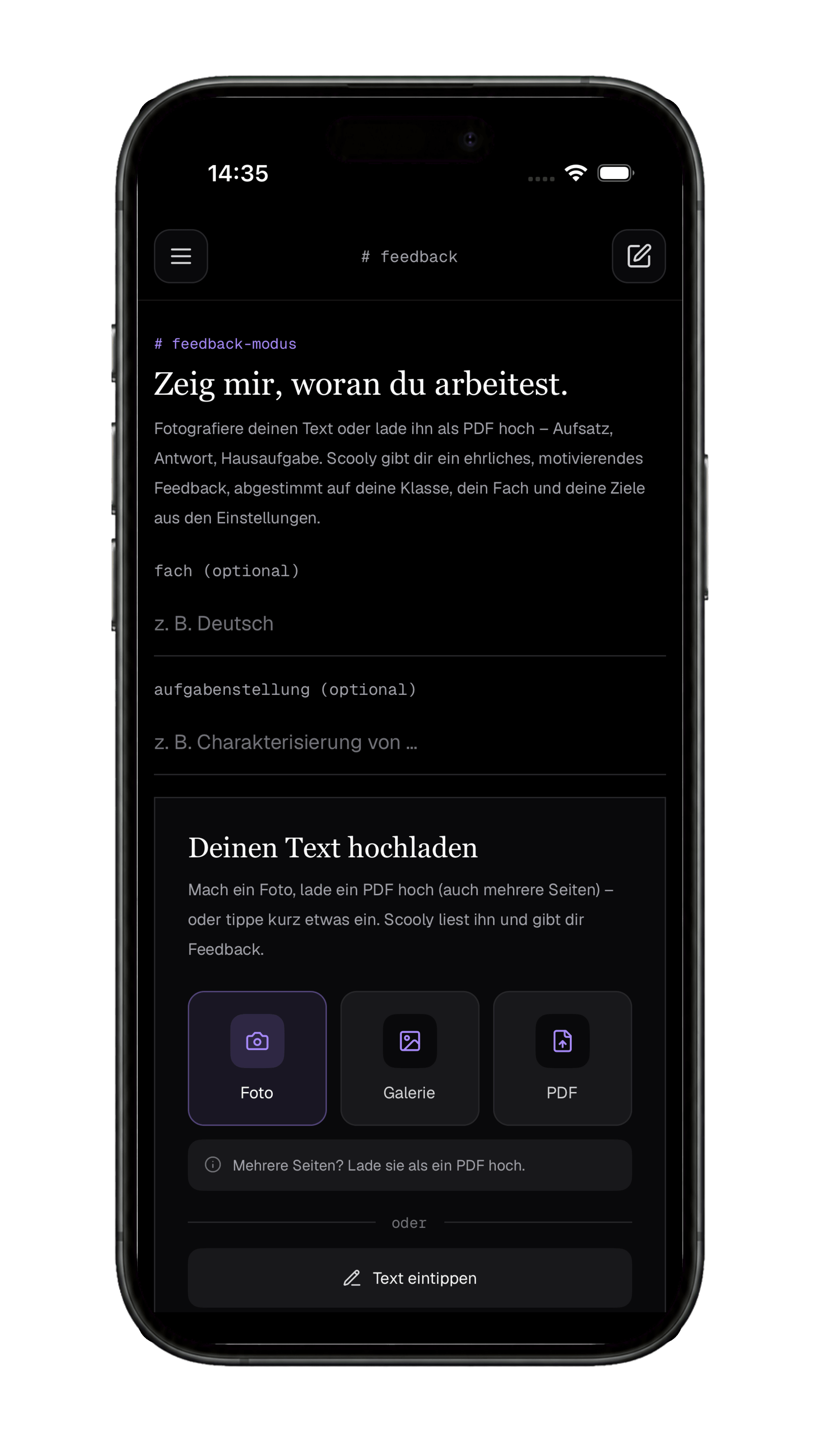 Feedback zu Texten
