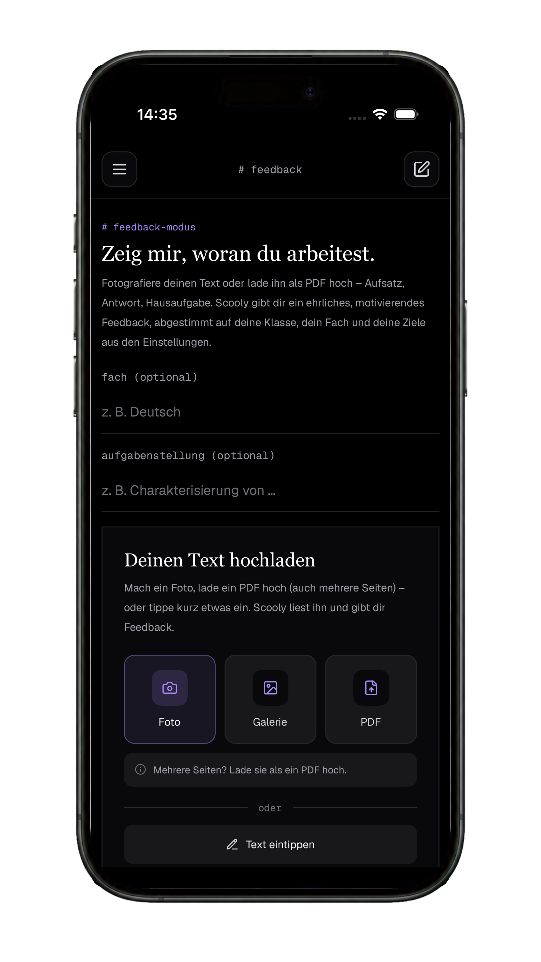 Feedback zu Texten